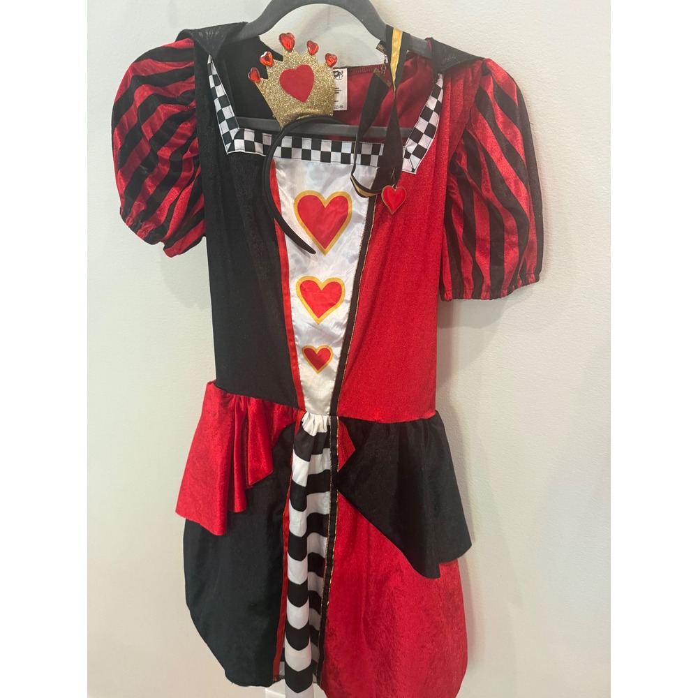 Queen of hearts Alice in Wonderland costume women's small set